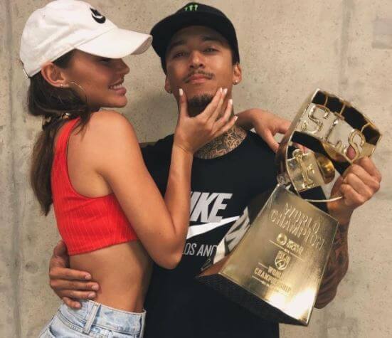 Kateri Dion with her ex-boyfriend Nyjah Huston.